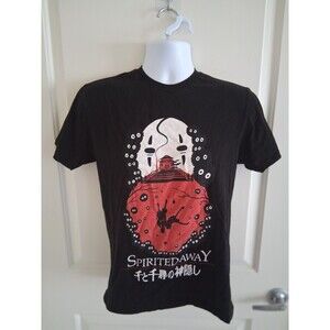 Black Spirited Away t-shirt 2001 Spirited Away anime movie promo - Unisex Small